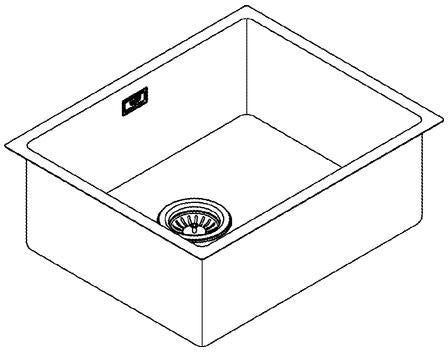 GROHE K700 Unterbau-Edelstahlspüle 550x450mm – 1 Becken, Whisper, FastFixation