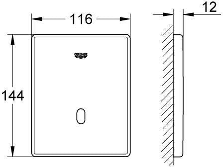 GROHE Tectron Skate Urinal-IR-Elektronik 6V FMS für Rapido U/UMB – Chrom, berührungslos