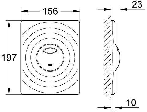GROHE WC-Betätigung Surf 38861 – 2-Mengen- und Start/Stopp-Technik in Chrom