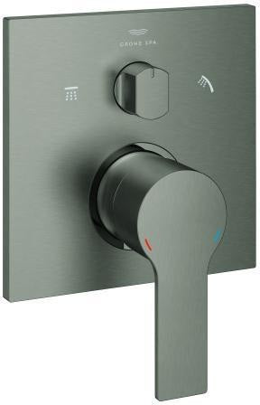 GROHE Allure Einhandbatterie Fertigmontageset – 3-Wege-Umstellung, cool sunrise gebürstet