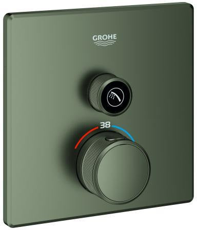 GROHE Grohtherm SmartControl Unterputz-Thermostat eckig mit 1 Absperrventil – Chrom
