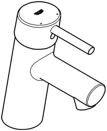 GROHE Concetto Einhand-Waschtischbatterie S-Size mit Push-open Ablaufgarnitur in Chrom