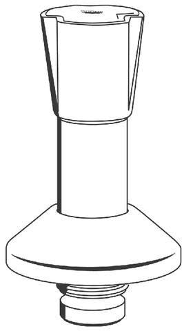 GROHE Oberteil 11515 1'' für UP-Ventile – Dreikantgriff chrom, Markierung blau/rot