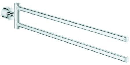 GROHE Atrio Handtuchhalter 40888 2-armig chrom – Schwenkbar, Verdeckte Befestigung