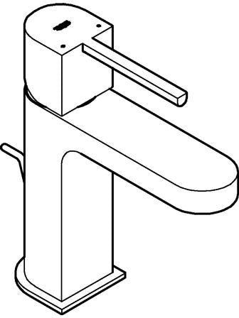 GROHE Plus Einhand-Waschtischbatterie S-Size Chrom – SilkMove & EcoJoy