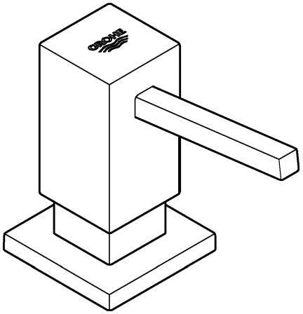 GROHE Spülmittelspender Cube 40649 für Flüssigseifen 500 ml chrom – Wandmontage