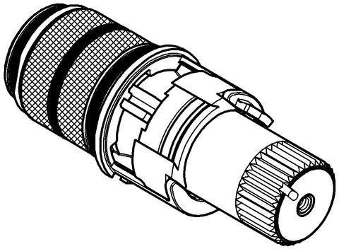 GROHE Thermostat-Kompaktkartusche 47175 1/2'' rechts – TurboStat für seitenverkehrte Wasseranschlüsse