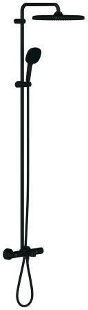 GROHE Tempesta 250 Cube Duschsystem mit Thermostat-Wannenbatterie – Chrom, 250 mm Kopfbrause