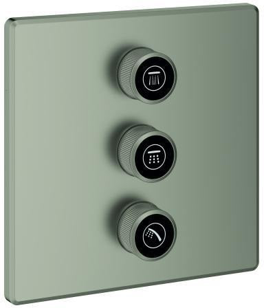 GROHE Grohtherm SmartControl 3-fach Unterputzventil Fertigmontageset eckig Chrom