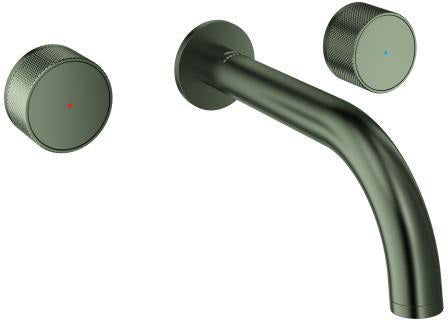 GROHE Atrio Private Collection 3-Loch-Waschtischbatterie Wandmontage Chrom mit Knopfbetätigung