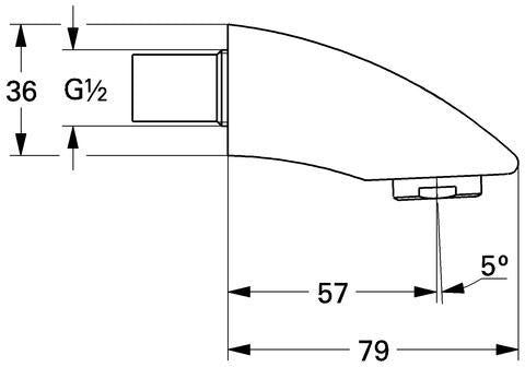 GROHE Auslaufbrause 46231 für Chiara Waschtischbatterie – Chrom, passgenau