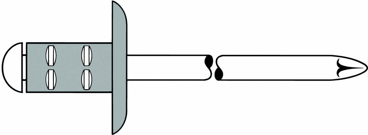 GESIPA Blindniet PolyGrip Nietschaft 4,8x10 mm K16 Alu/Stahl 250 Stück