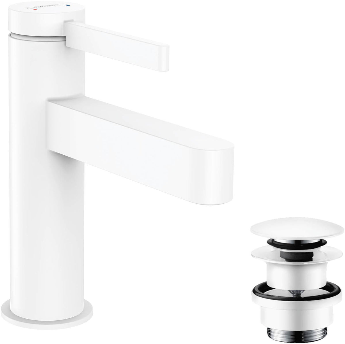 HANSGROHE Finoris Einhebel-Waschtischmischer 100 mit Push-Open Ablaufgarnitur, chrom