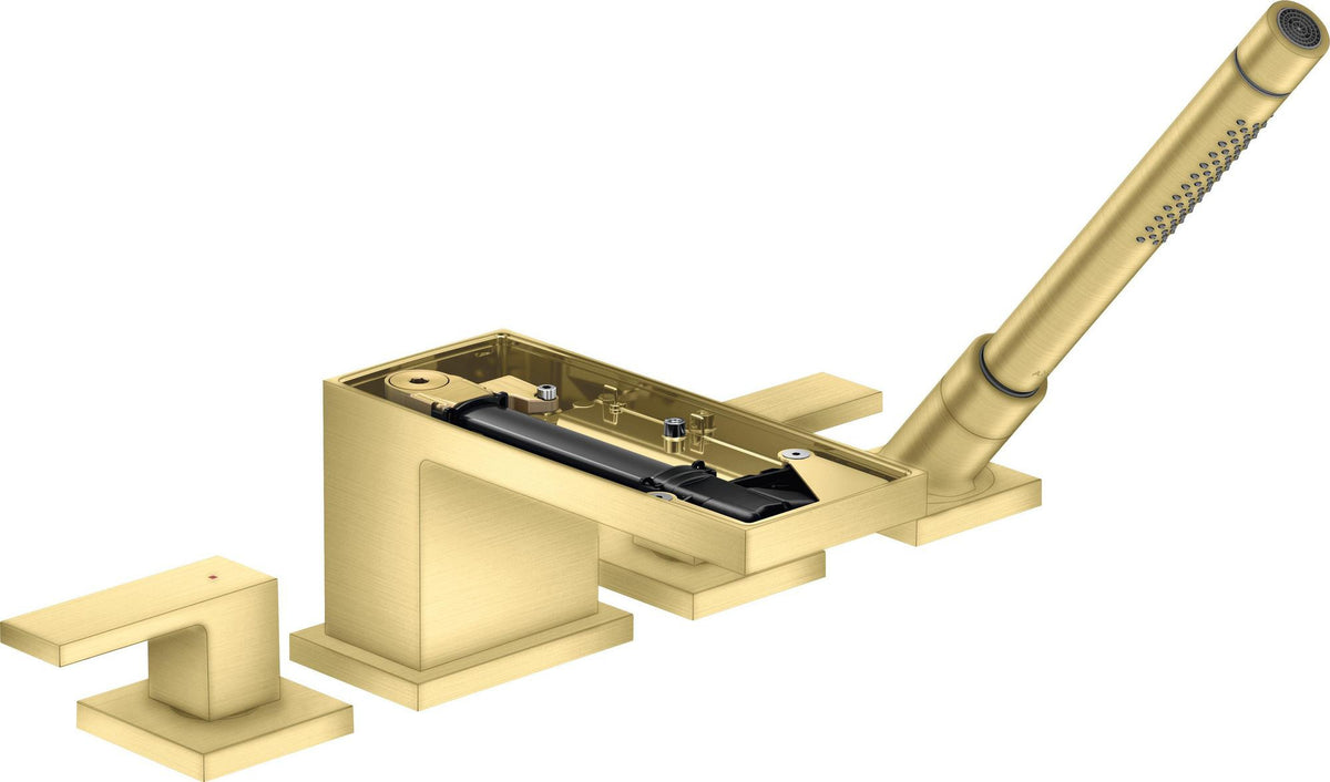 AXOR MYEDITION 4-Loch-Wannenrandarmatur ohne Platte – polished gold optic, thermostatisch