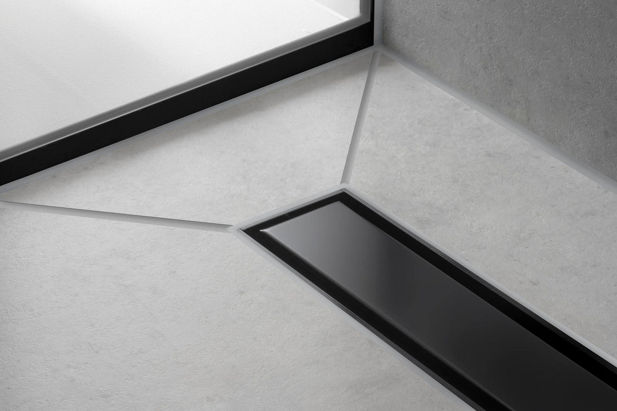 HANSGROHE RainDrain Match Duschrinne 600 mm mattschwarz höhenverstellbar