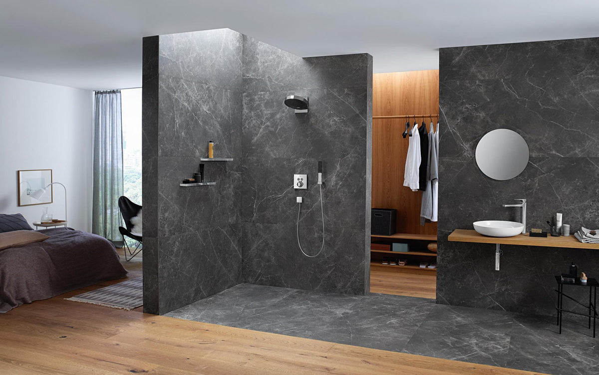 HANSGROHE Rainfinity 250 Kopfbrause 1jet Wandmontage chrom – PowderRain Strahl