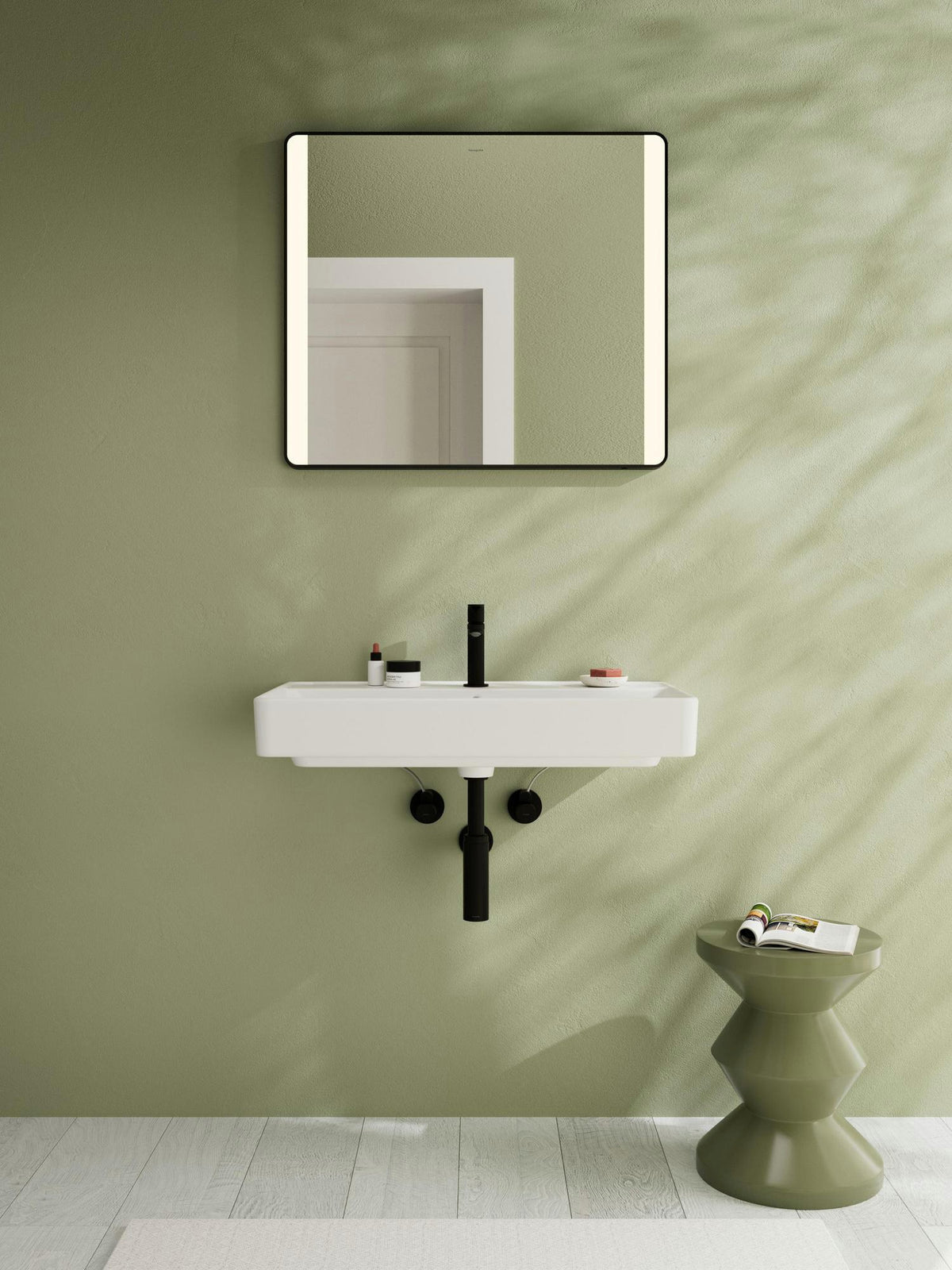 HANSGROHE Waschtisch Xanuia Q 800x480mm weiß mit SmartClean, Hahnloch & Überlauf