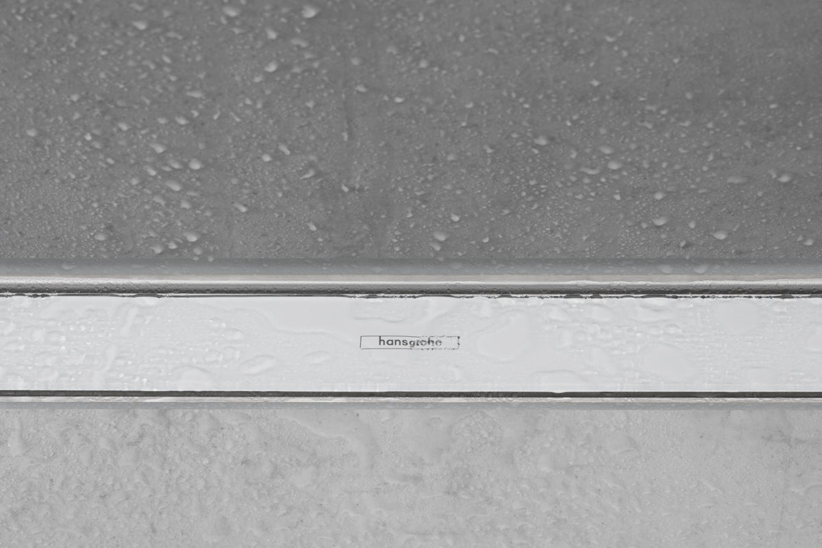 HANSGROHE RainDrain Match Duschrinne 600 mm mit höhenverstellbarem Rahmen, chrom
