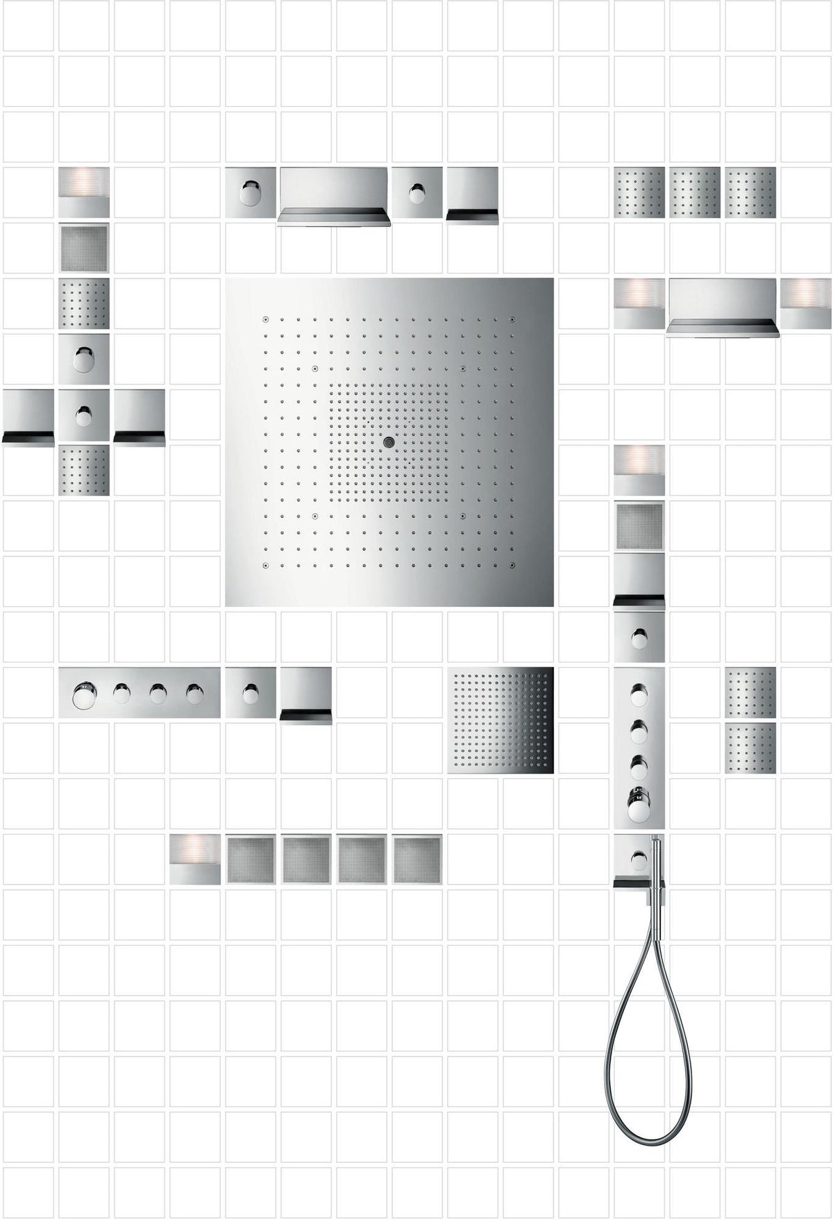 AXOR STARCK SHOWERCOLLECTION Abstellventil DN20 Unterputz eckig 120x120 mm Chrom