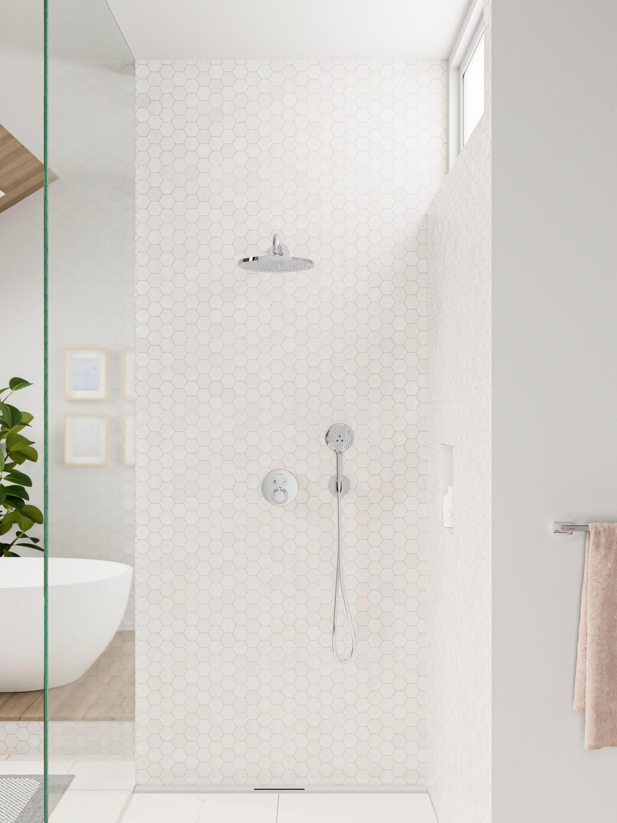 HANSGROHE ShowerSelect S Unterputz-Thermostat für 2 Verbraucher, Chrom, Select-Button