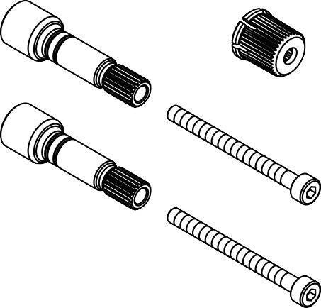Hansgrohe Griffadapter 95252000 für Ab- und Umstellventil – Zubehör für Sanitär