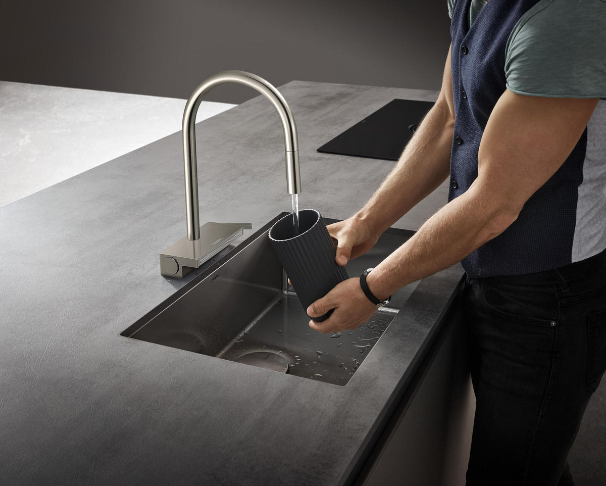 Hansgrohe HG Spültischmischer 170 Aquno Select M81 mit Ausziehbrause 3jet Chrom