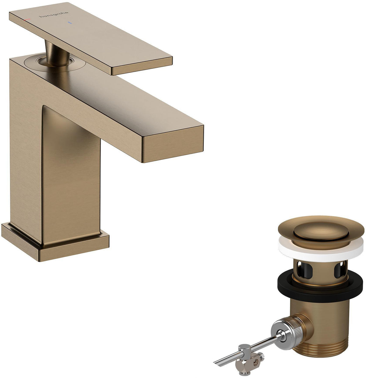Hansgrohe Tecturis E 80 Einhebel-Waschtischmischer CoolStart EcoSmart+ mit Zugstangen-Ablaufgarnitur, Chrom