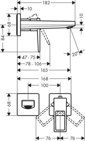 HANSGROHE METROPOL Einhebel-Waschtischmischer Unterputz DN 15 mit 165 mm Auslauf in Chrom