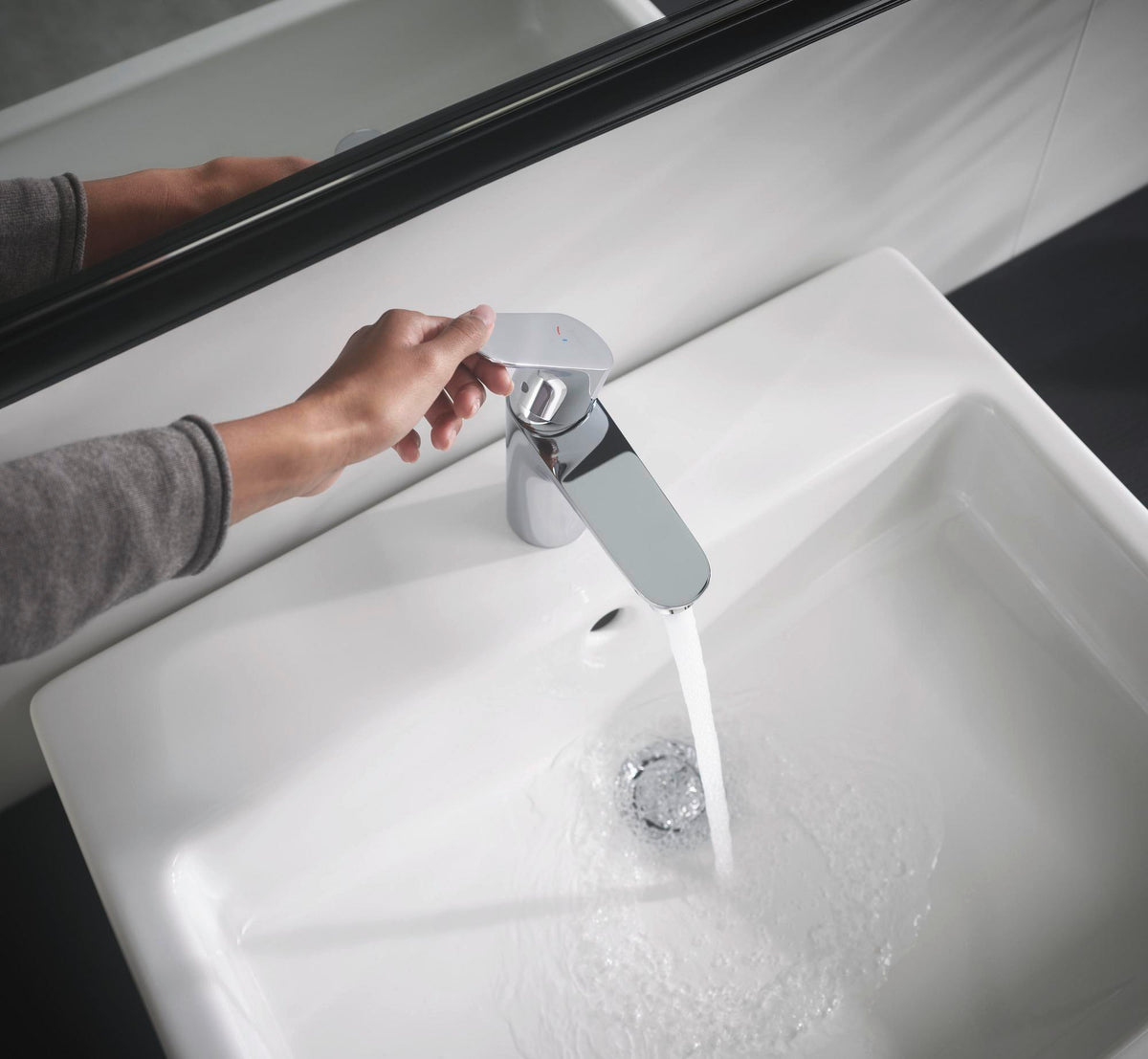 HANSGROHE Focus 100 Einhebel-Waschtischmischer DN 15 CoolStart mit Zugstangen-Ablaufgarnitur