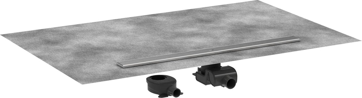 HANSGROHE RainDrain Allround Duschrinne 1200 mm Komplettset – edelstahl gebürstet, höhenverstellbar