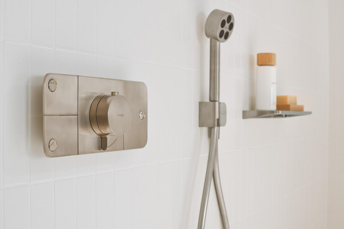 AXOR One Thermostatmodul für 3 Verbraucher – Chrom, Select-Tasten, Eco-Funktion