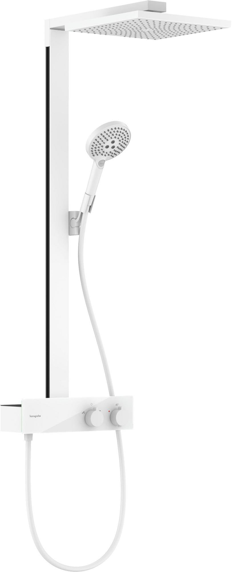 HANSGROHE Showerpipe Raindance E 300 mit ShowerTablet 350 – 300x300 mm Kopfbrause, Thermostat, Chrom