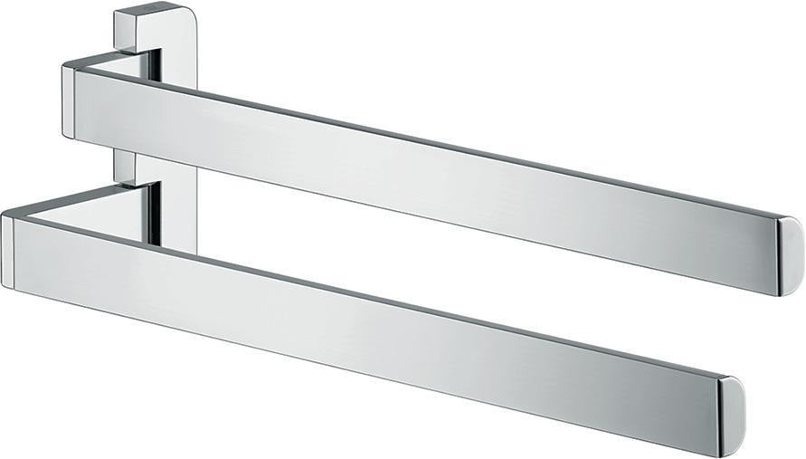 AXOR Universal Softsquare Doppel-Handtuchhalter, schwenkbar, Chrom, Wandmontage, 409 mm
