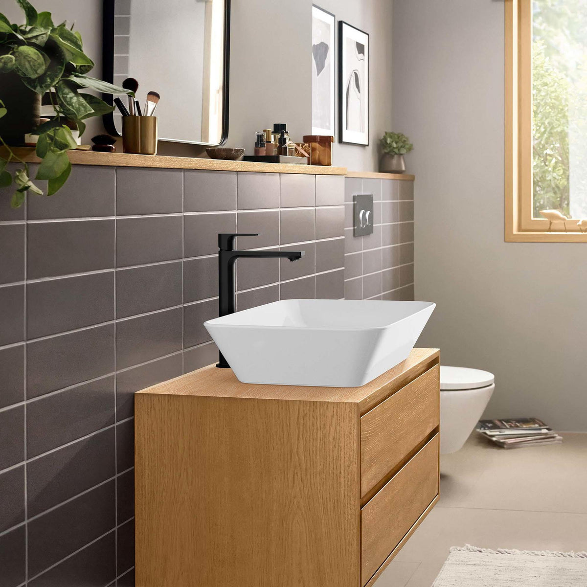 Hansgrohe Rebris E Einhebel-Waschtischmischer 240 CoolStart mit Zugstangen-Ablaufgarnitur chrom