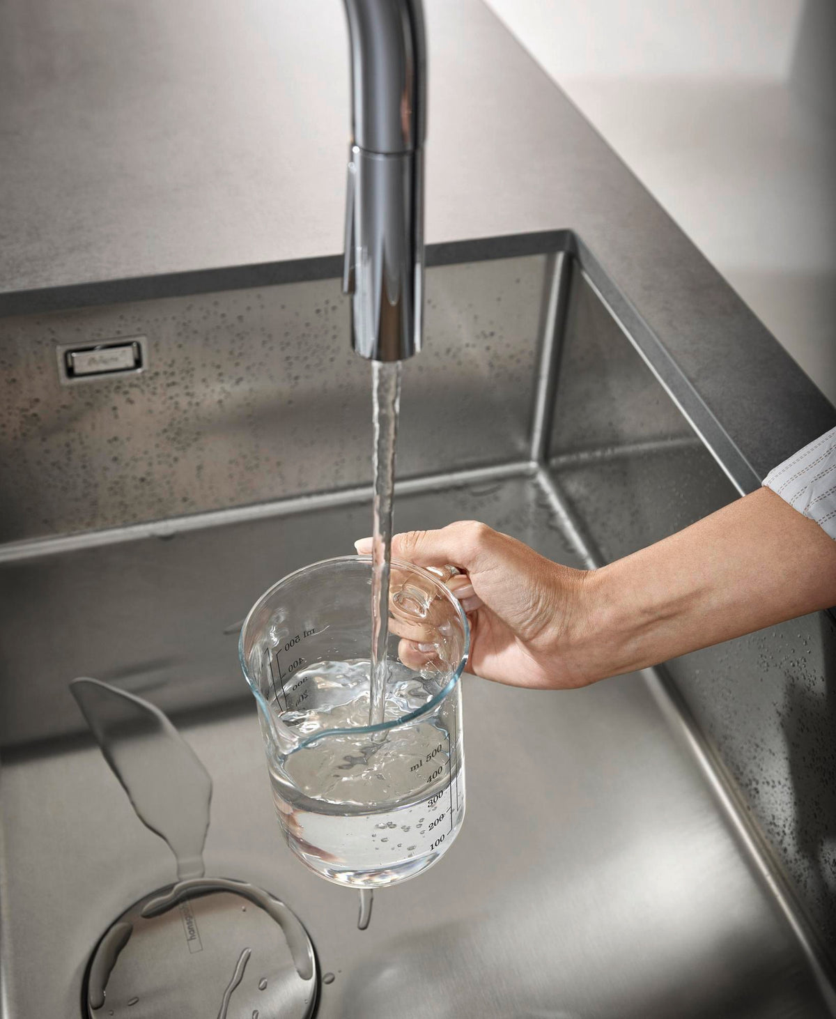 Hansgrohe HG Spültischmischer 170 Aquno Select M81 mit Ausziehbrause 3jet Chrom