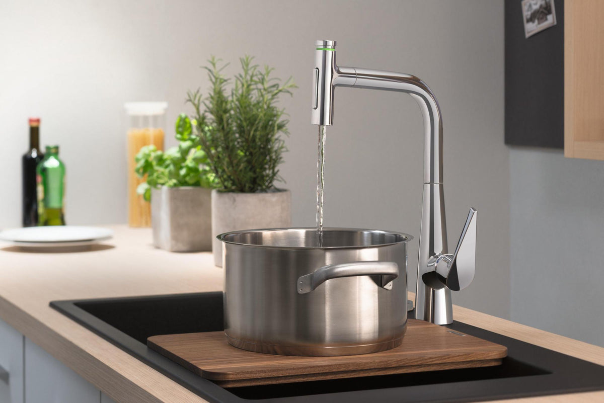 HANSGROHE HG Spültischmischer 300 Select 2jet sBox Ausziehbrause M5117-H300 Chrom