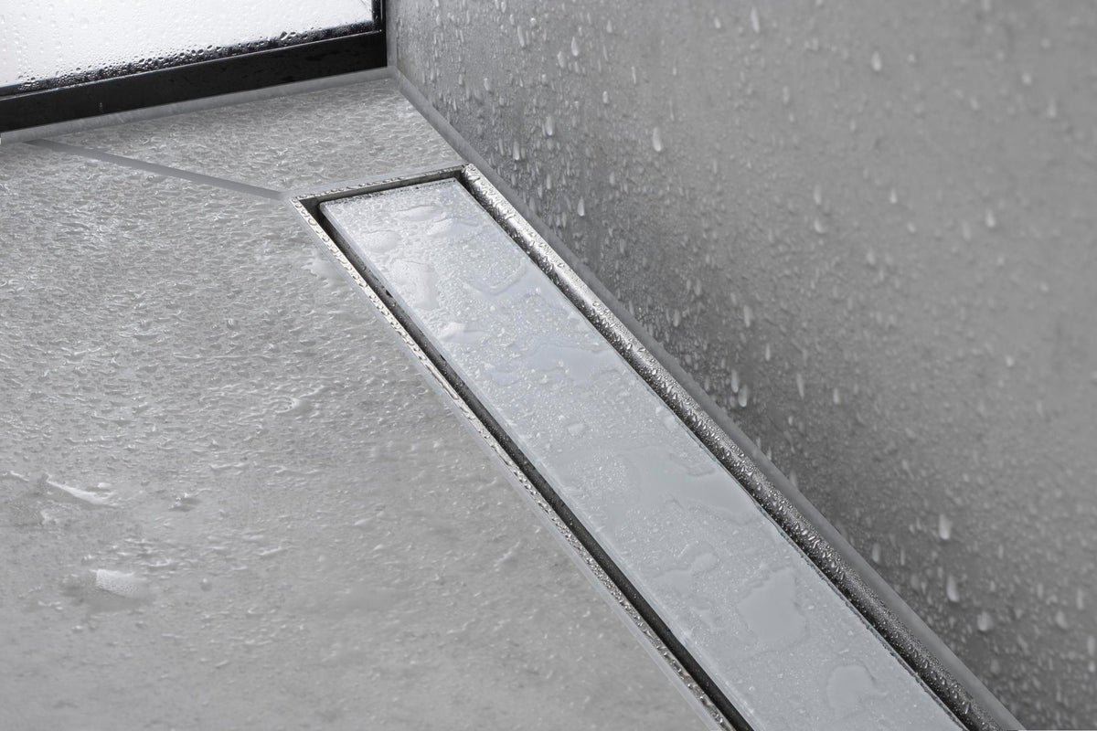 HANSGROHE RainDrain Match Duschrinne 600 mm mit höhenverstellbarem Rahmen, chrom