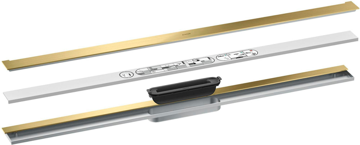 AXOR Drain Duschrinne 1000 mm Fertigset zur Wandmontage, chrom – Hansgrohe