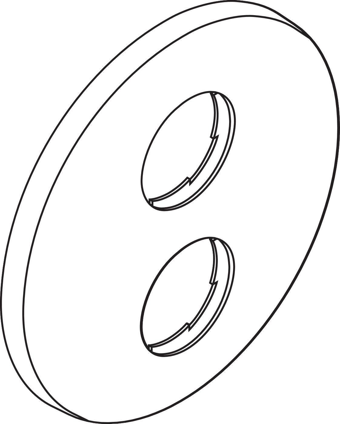 AXOR Montreux Rosette für Wannenarmatur/Brause AP – Ø 65 mm, Chrom