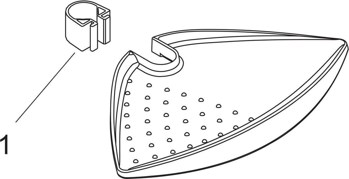 HANSGROHE Seifenschale Cassetta B 28686000 für Unica B Brausestange – Montage an Brausestange