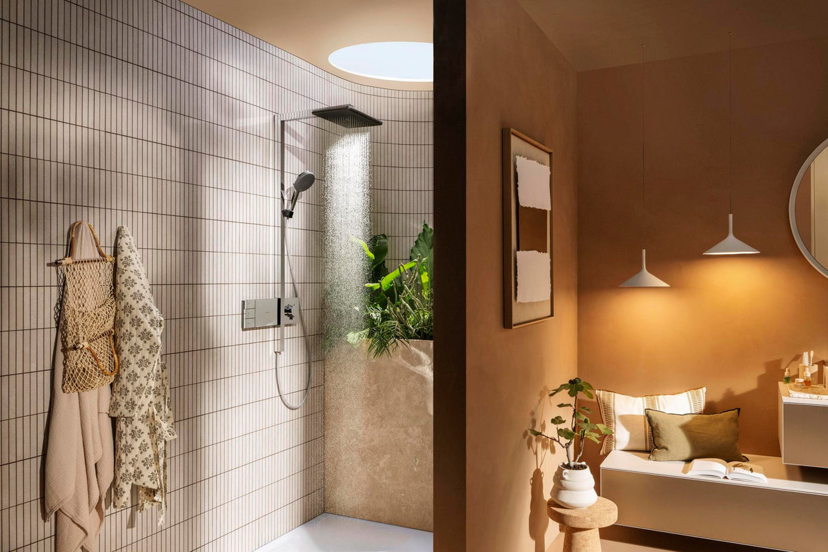 HANSGROHE Duschsystem Raindance Alive Q 2jet EcoSmart mit ShowerSelect Comfort Thermostat