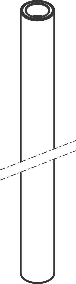 Hansgrohe Steigrohr 845 mm Vernis Showerpipe Reno in Chrom – Duschsystem-Zubehör