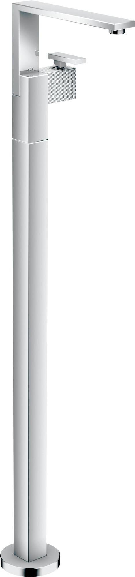 AXOR Edge Waschtischmischer zur Bodenmontage mit Diamantschliff und Push-Open-Ablaufgarnitur