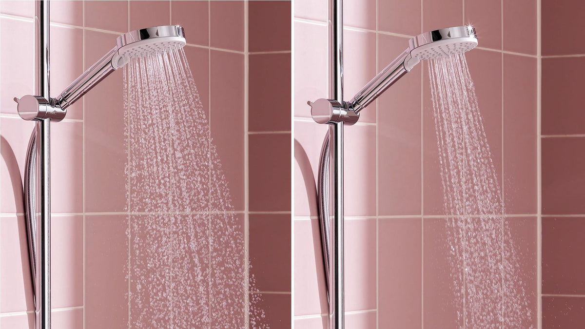 HANSGROHE Showerpipe CROMETTA E 240 Chrom mit Thermostat Ecostat 1001 CL – Duschsystem