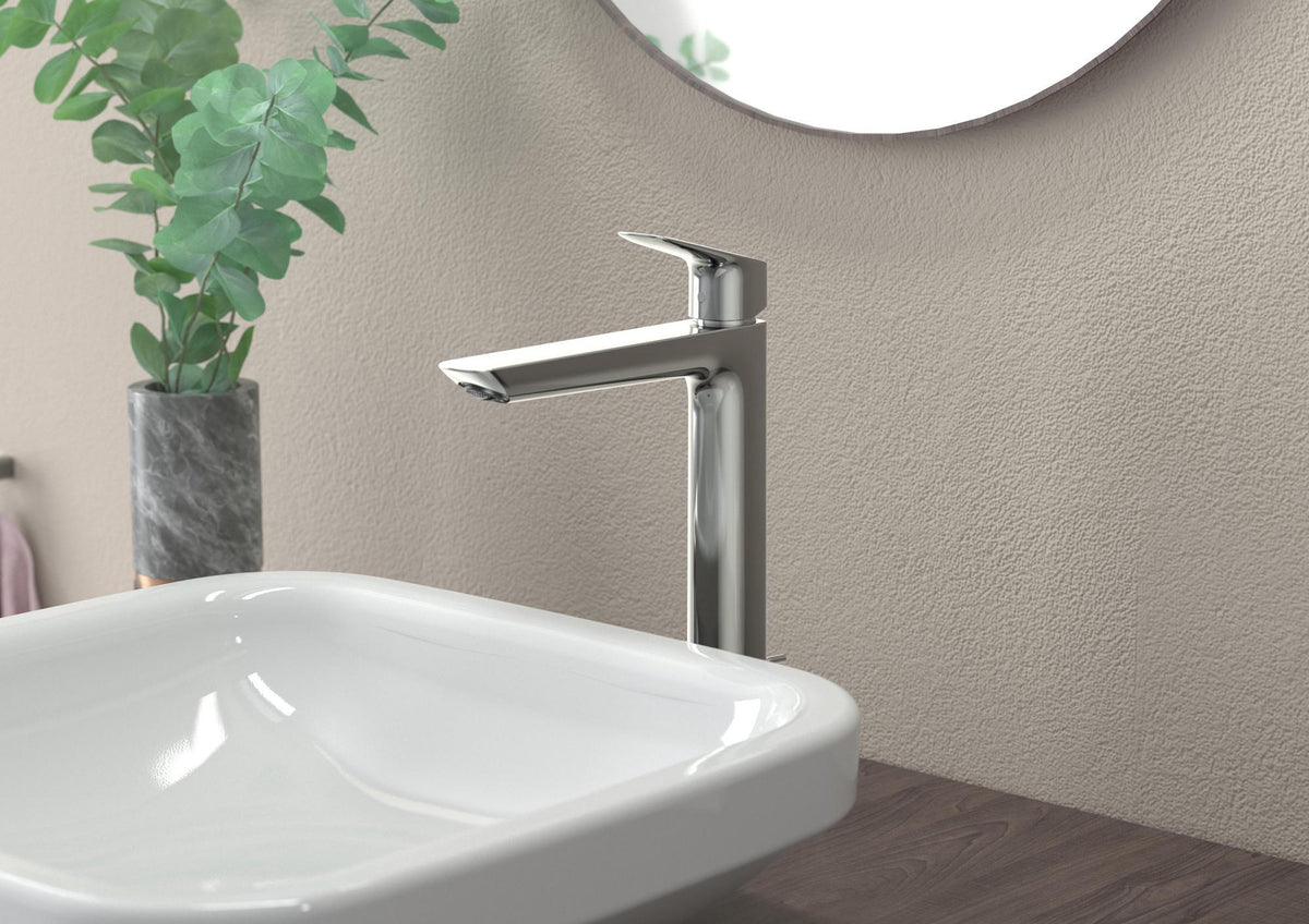 Hansgrohe HG Einhebel-Waschtischmischer 240 LOGIS mit Zugstangen-Ablaufgarnitur, chrom