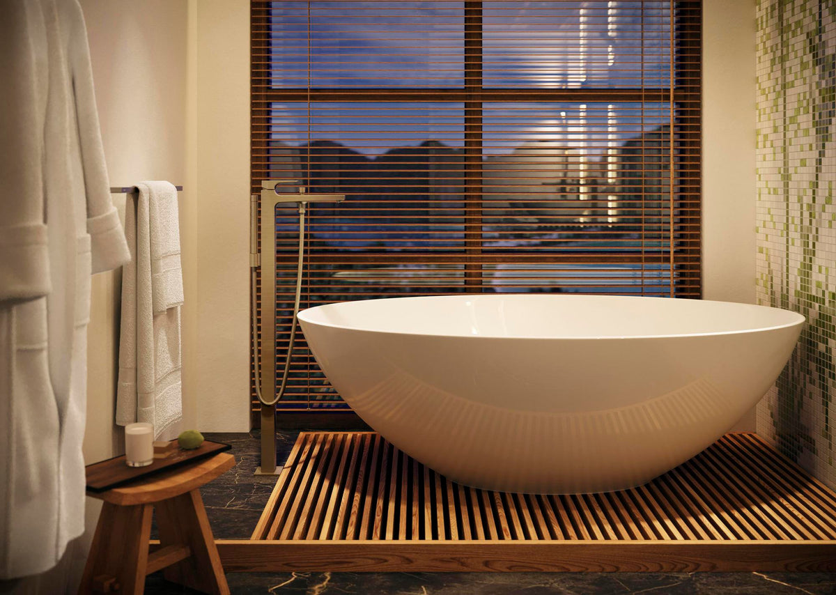 HANSGROHE Metropol Einhebel-Wannenmischer bodenstehend DN15 Chrom mit Stabhandbrause