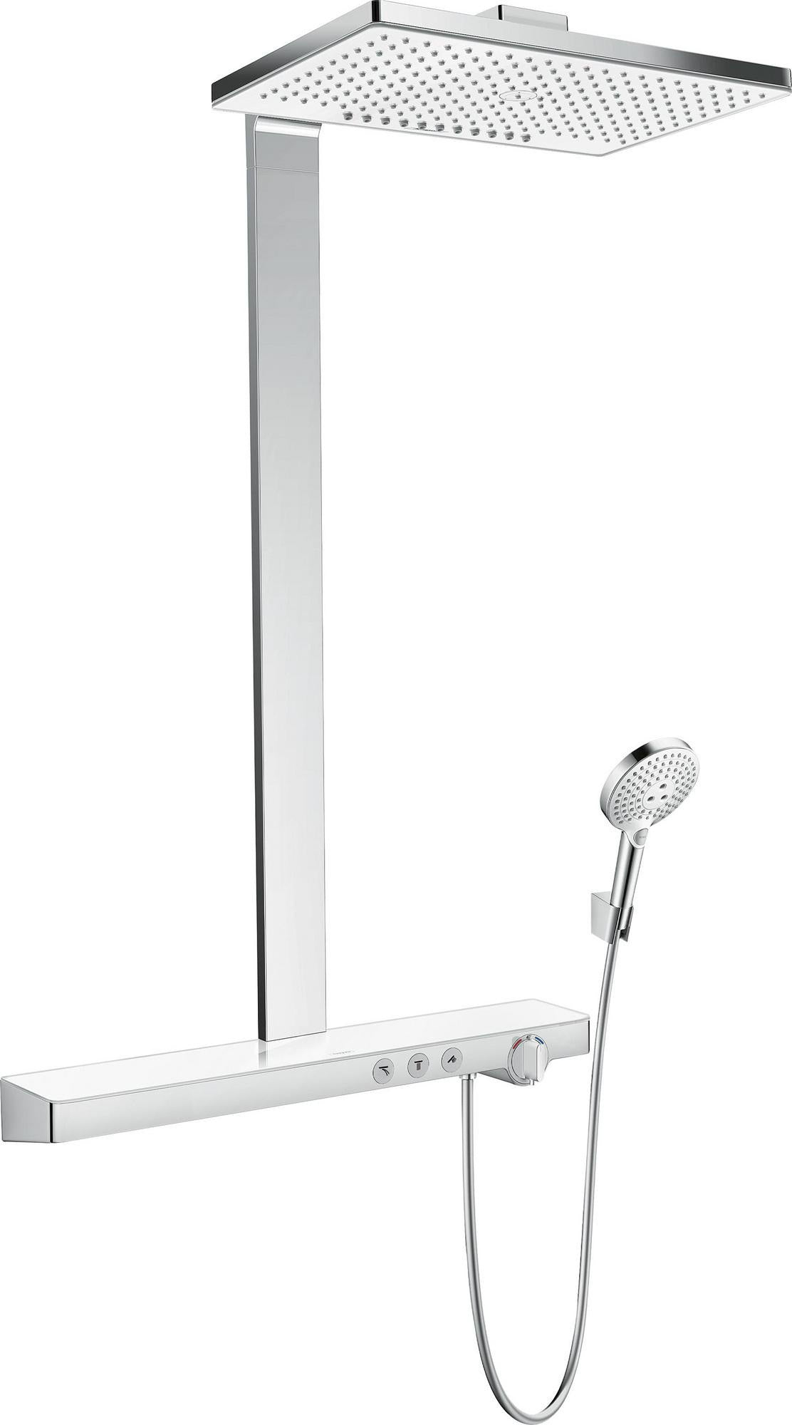 HANSGROHE Rainmaker Select 460 Duschsystem mit Thermostat ShowerTablet Select 700, 2 Strahlarten, weiß/chrom