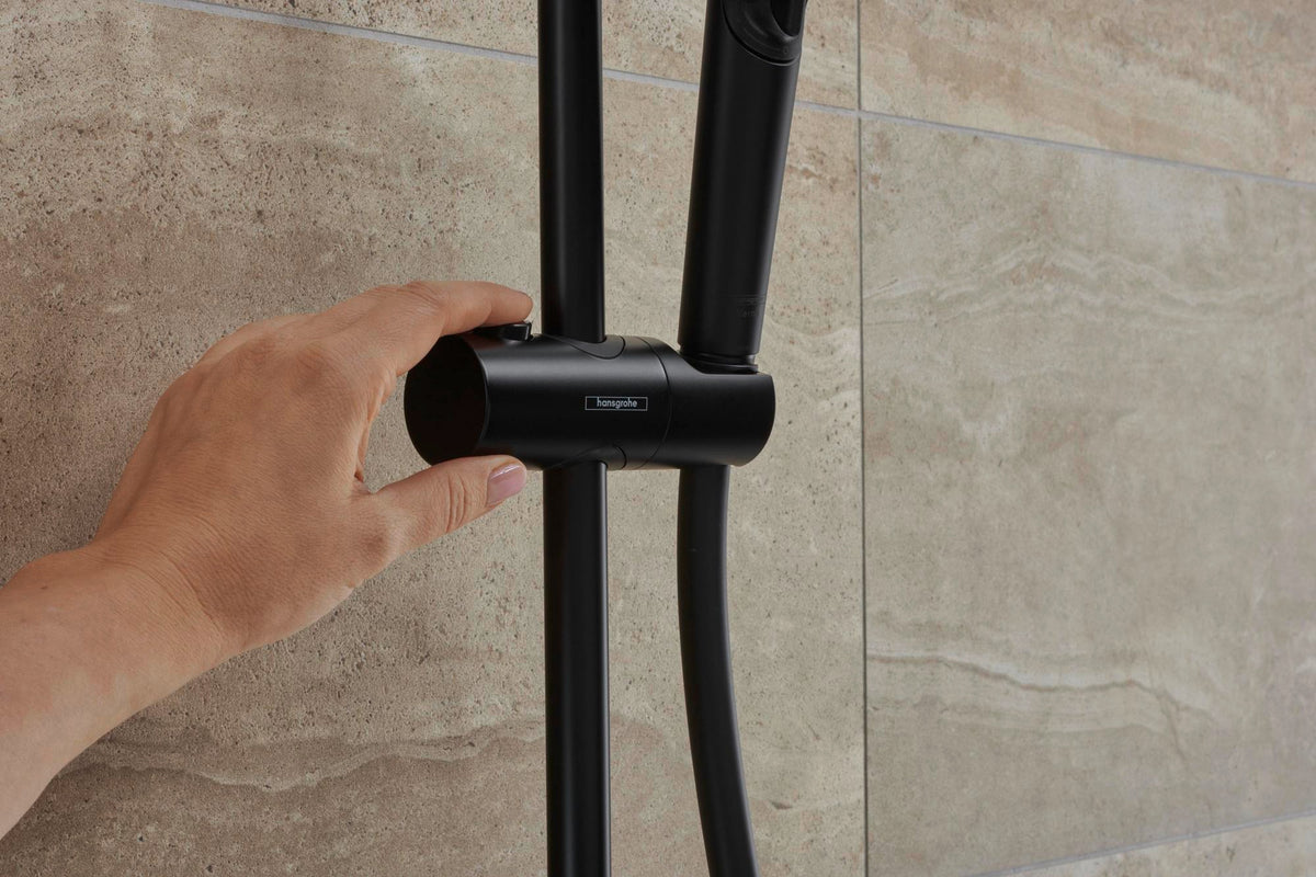 HANSGROHE Showerpipe Vernis Blend 240 mattschwarz mit Wannenthermostat