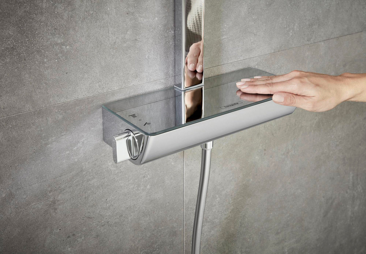 HANSGROHE Showerpipe Raindance Select E 360 mit Thermostat Ecostat Select – Chrom