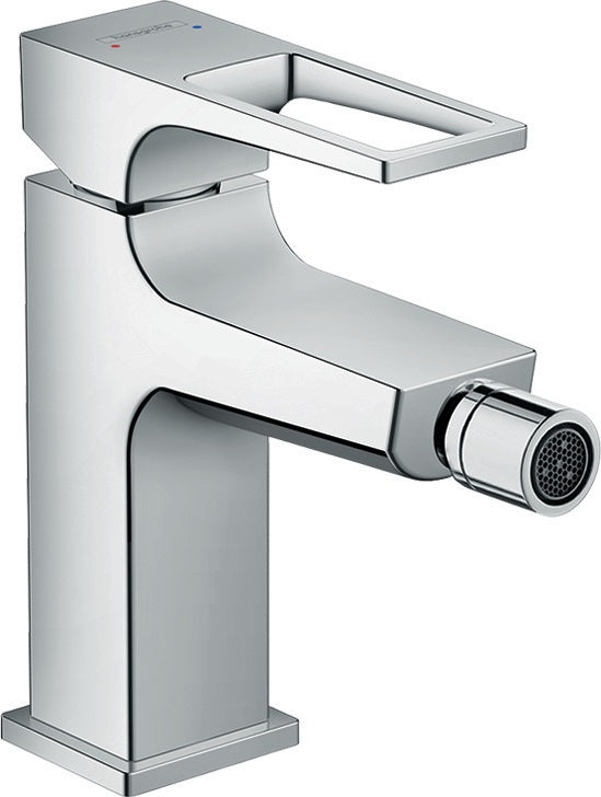 HANSGROHE Metropol Einhebel-Bidetmischer DN 15 chrom – mit Ablaufgarnitur und Kugelgelenk-Strahlformer